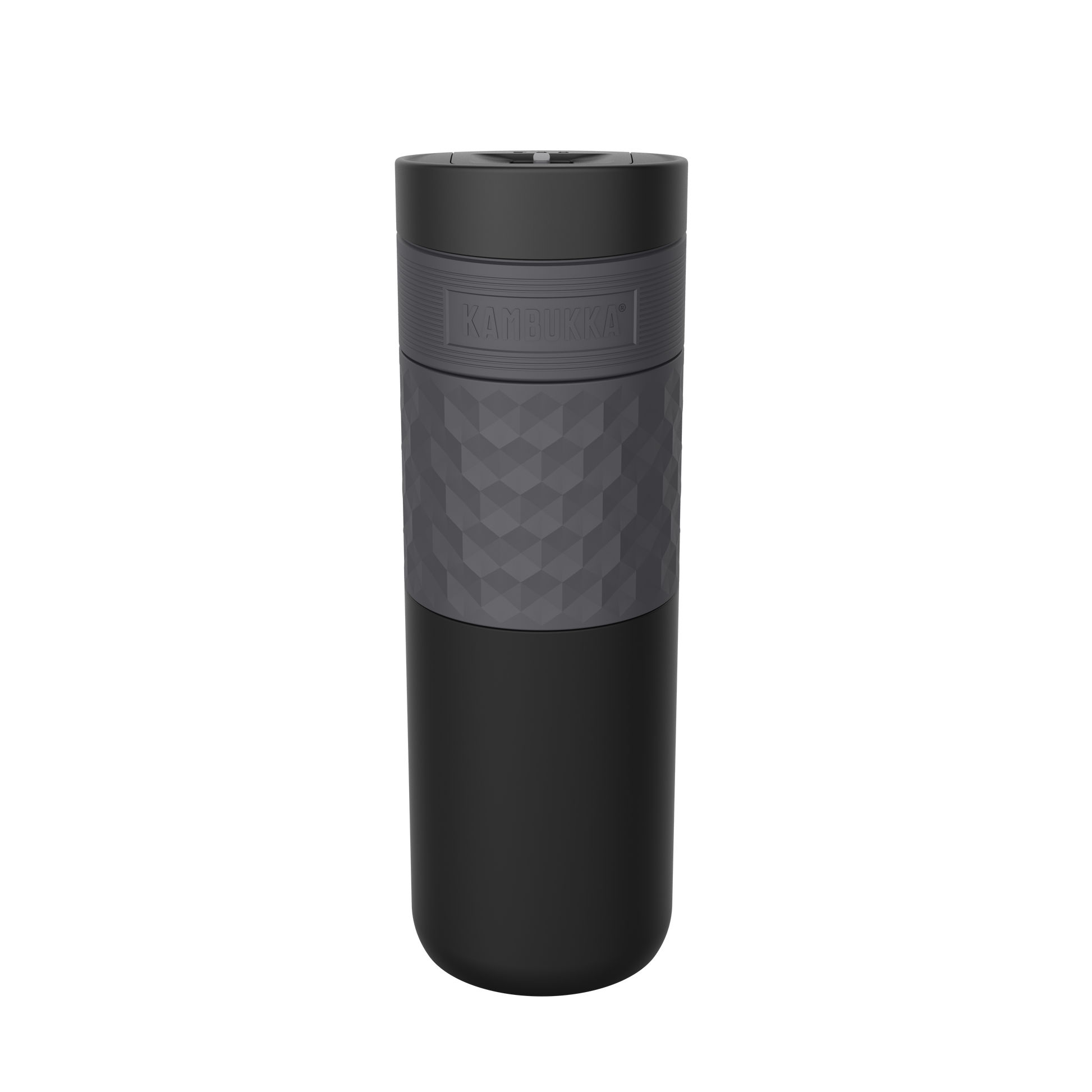 Rear view of Etna Grip 500 ml Black Steel travel mug