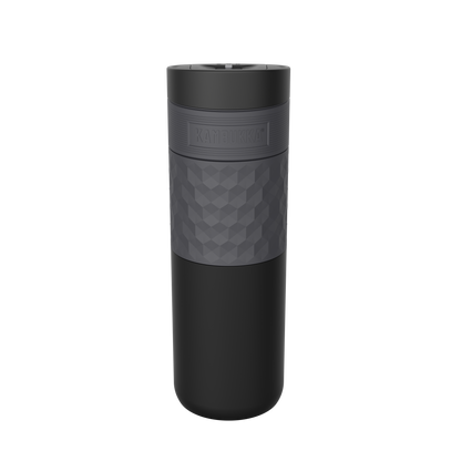 Rear view of Etna Grip 500 ml Black Steel travel mug