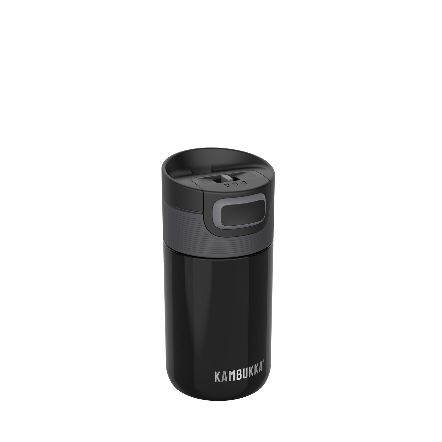 Front view of Etna 300ml Pitch Black Travel mug