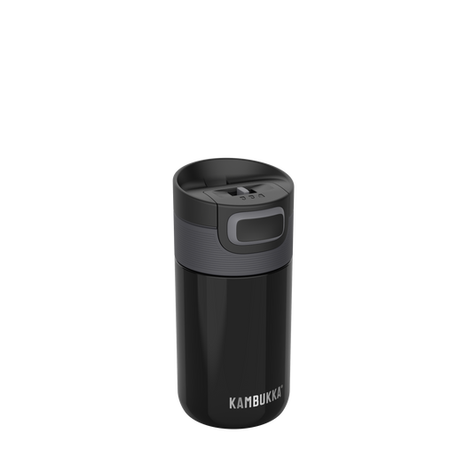 Front view of Etna 300ml Pitch Black Travel mug